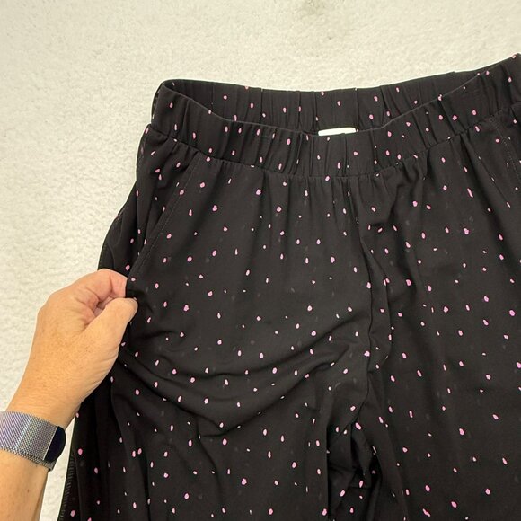 Cabi 2 Pc Wide Leg Crop Pants Set Impetuous Black Pink Micro Dot Retro Size S - Picture 8 of 14